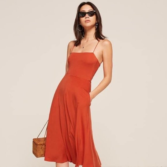 Reformation Dresses & Skirts - NWOT Reformation Larisa Dress - Fruit Punch - midi